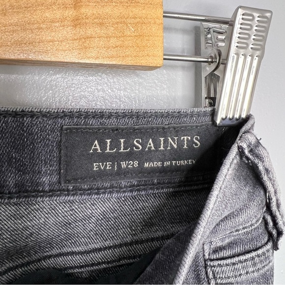 ALL SAINTS Gray Eve Skinny Denim Jeans - Picture 5 of 8